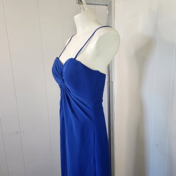 Symphony of Venus Cobalt Blue Strapless Maxi Dress Formal Gown Prom Bridesmaid - Picture 6 of 15